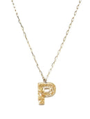 KN8193 Assorted 16 Piece Gold Acrylic Initial Necklace Pack - MiMi Wholesale