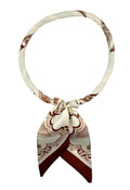 KNSS291 Motif Print Scarf Necklace - MiMi Wholesale