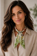 KNSS293 Tropical Print Scarf Necklace - MiMi Wholesale