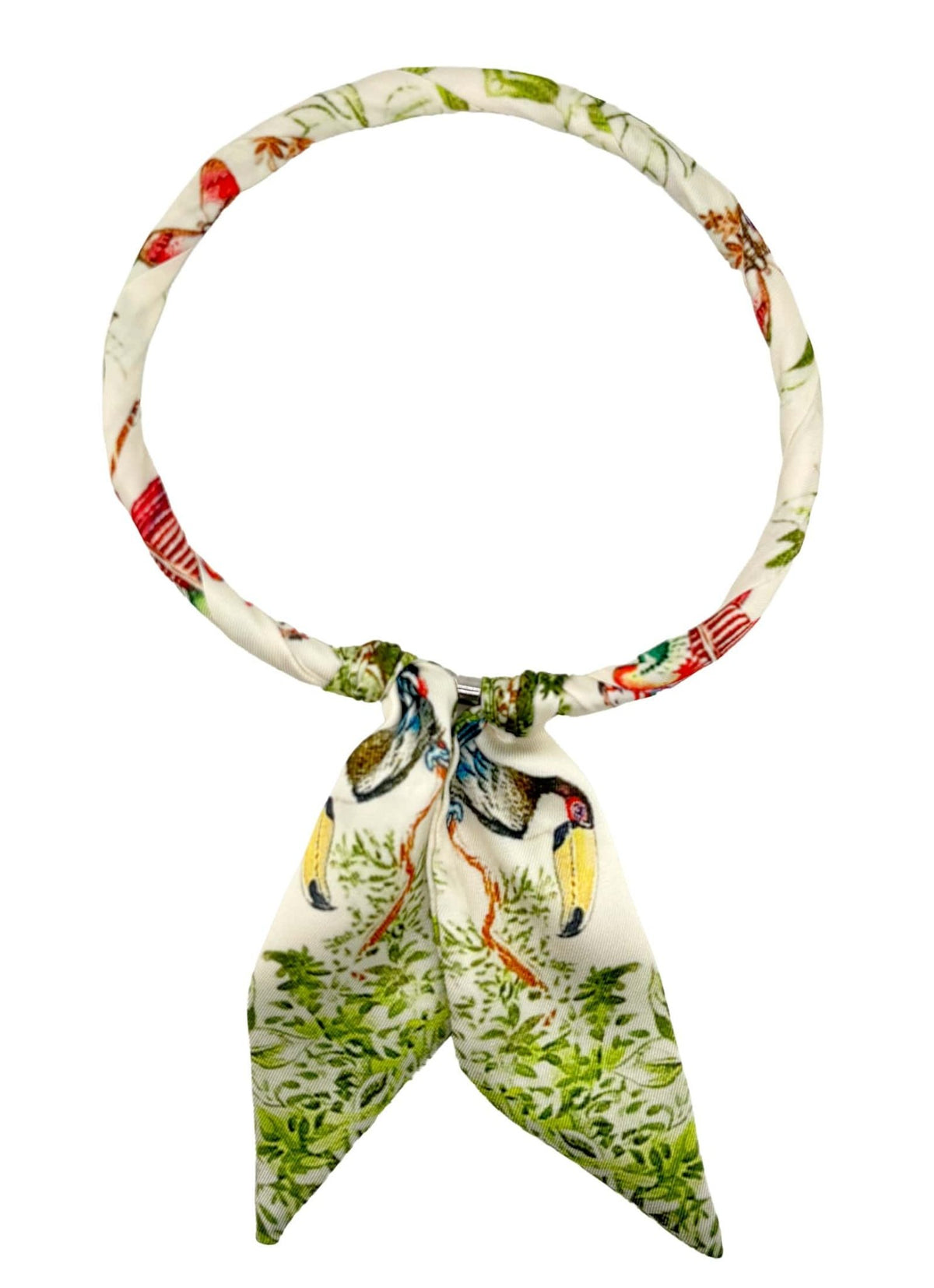 KNSS293 Tropical Print Scarf Necklace - MiMi Wholesale