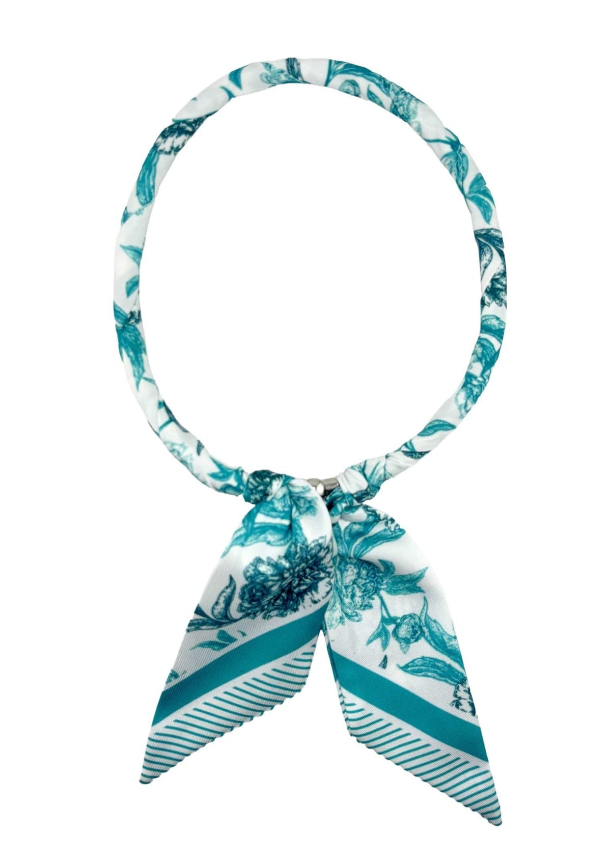 KNSS294 Floral Print Scarf Necklace - MiMi Wholesale