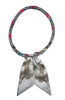 KNSS407 Floral Print Scarf Necklace - MiMi Wholesale