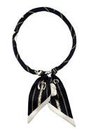 KNSS411 Chain Print Scarf Necklace - MiMi Wholesale