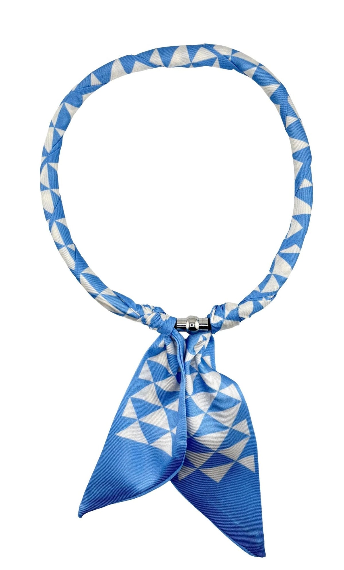 KNSS415 Geometric Print Scarf Necklace - MiMi Wholesale