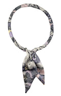 KNSS417 Coastal Print Scarf Necklace - MiMi Wholesale