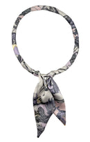 KNSS417 Coastal Print Scarf Necklace - MiMi Wholesale