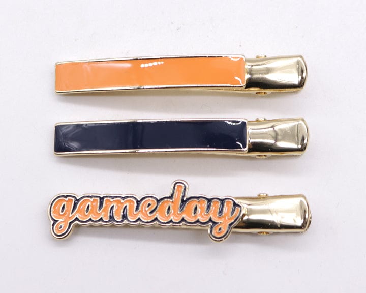 KPIN1004 Game Day Collegiate 3 Piece Hairclip Set - MiMi Wholesale