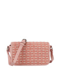 LE0345 Rose Honeycomb Woven Crossbody Bag - MiMi Wholesale