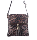 LE062 Tessa Leopard Print Tassel Crossbody Bag - MiMi Wholesale