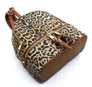 LE1082W Cleo Leopard Print Backpack & Wallet Set - MiMi Wholesale