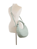 LH126Z Matelasse Crescent Handbag/Crossbody - MiMi Wholesale