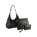 LMD038Z 3 in 1 Hobo, Crossbody, Wristlet Set - MiMi Wholesale