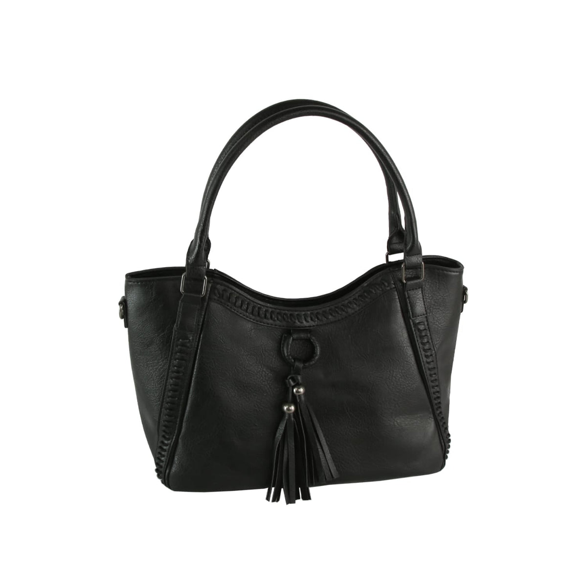 LMD039 Tracy Tassel Stitch Satchel - MiMi Wholesale