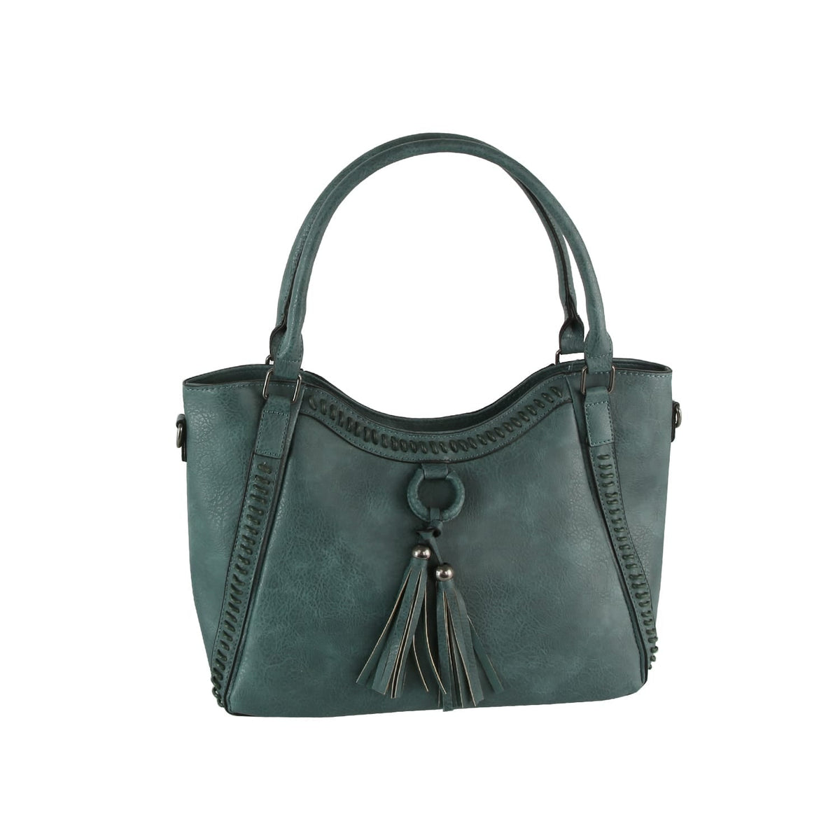 LMD039 Tracy Tassel Stitch Satchel - MiMi Wholesale