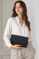 LP048QS Madison Quilted Fold-Over Clutch - MiMi Wholesale