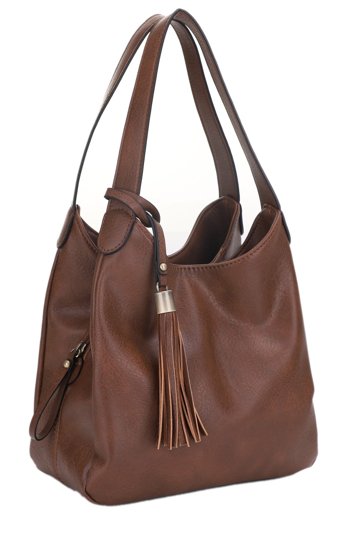 LP15518 Isela Three Compartment Tote Bag With Tassel - MiMi Wholesale