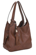 LP15518 Isela Three Compartment Tote Bag With Tassel - MiMi Wholesale