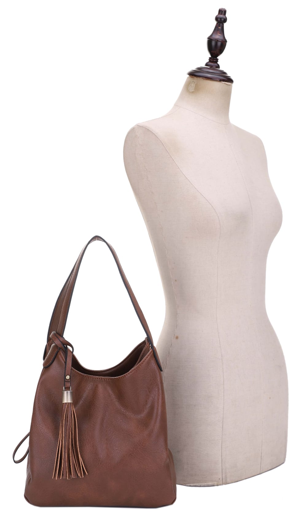 LP15518 Isela Three Compartment Tote Bag With Tassel - MiMi Wholesale