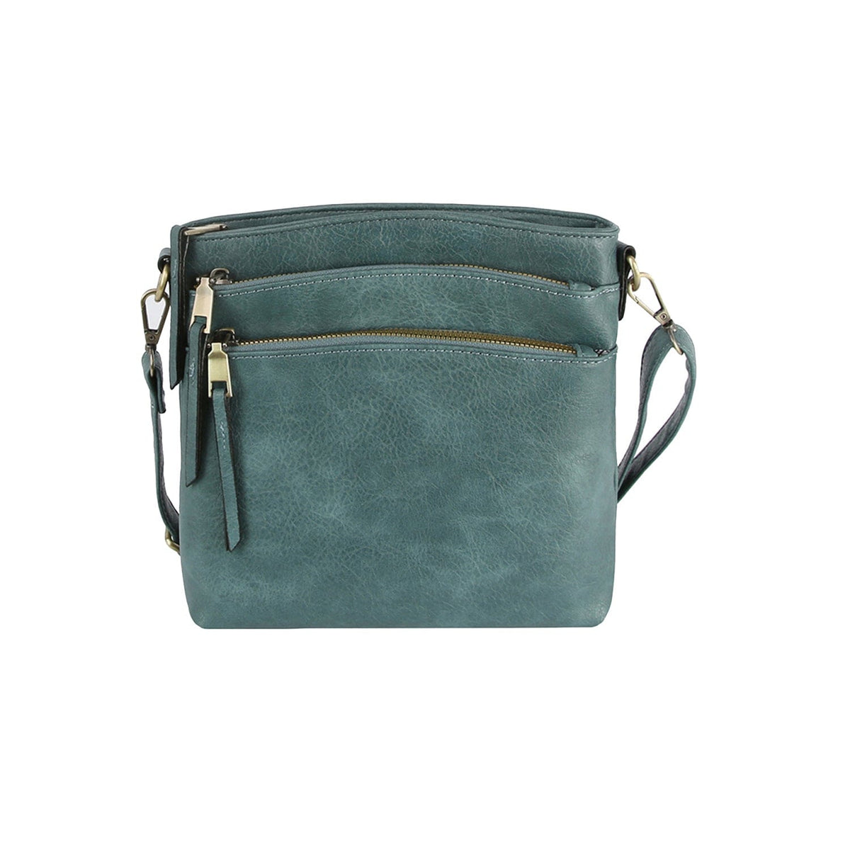 LQ284 - 1 Triple Zipper Crossbody Bag - MiMi Wholesale