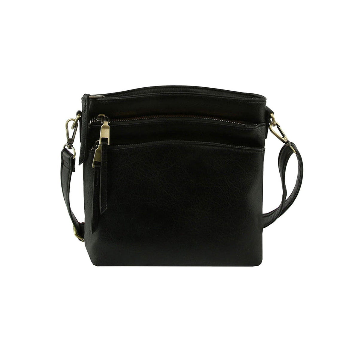 LQ284 - 1 Triple Zipper Crossbody Bag - MiMi Wholesale