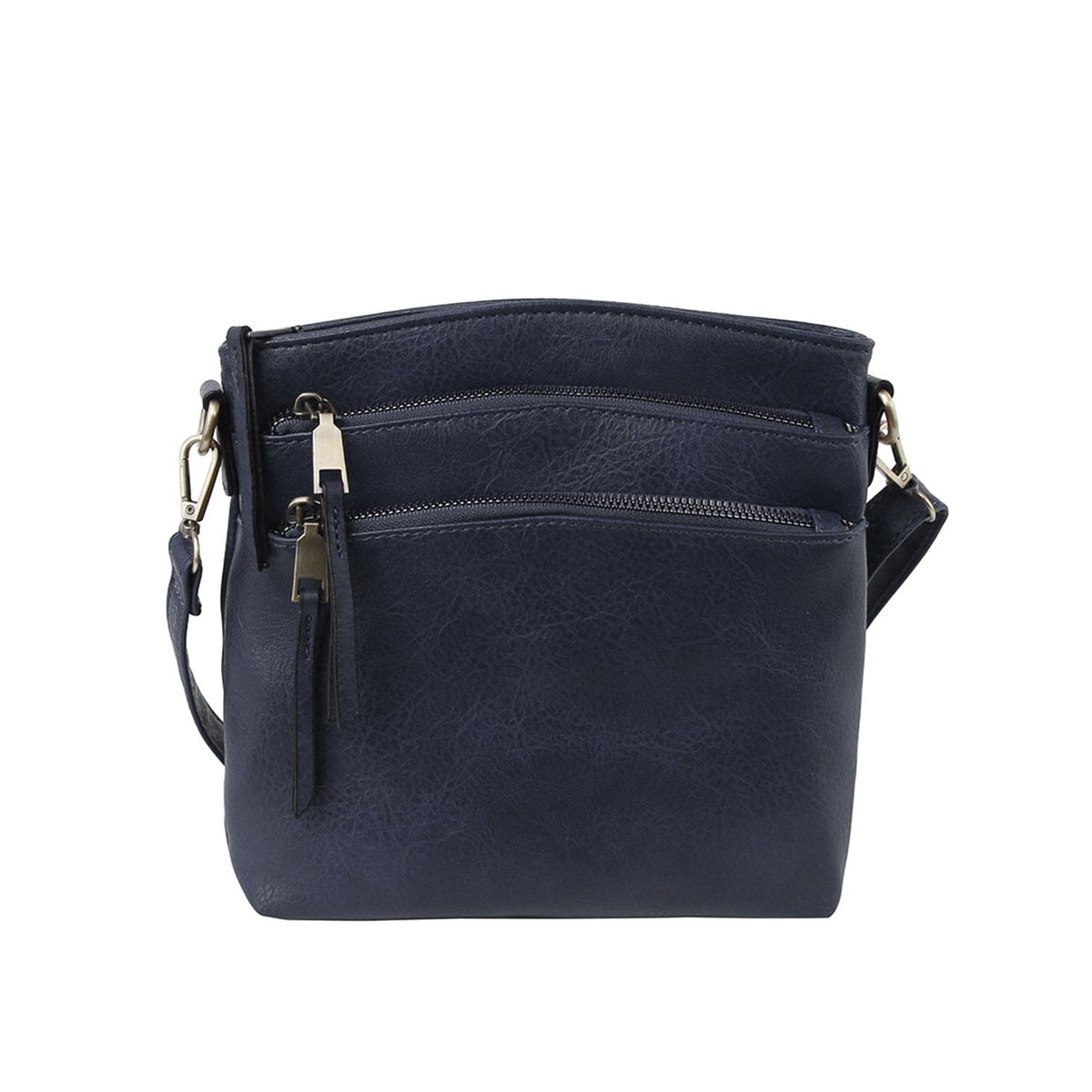 LQ284 - 1 Triple Zipper Crossbody Bag - MiMi Wholesale