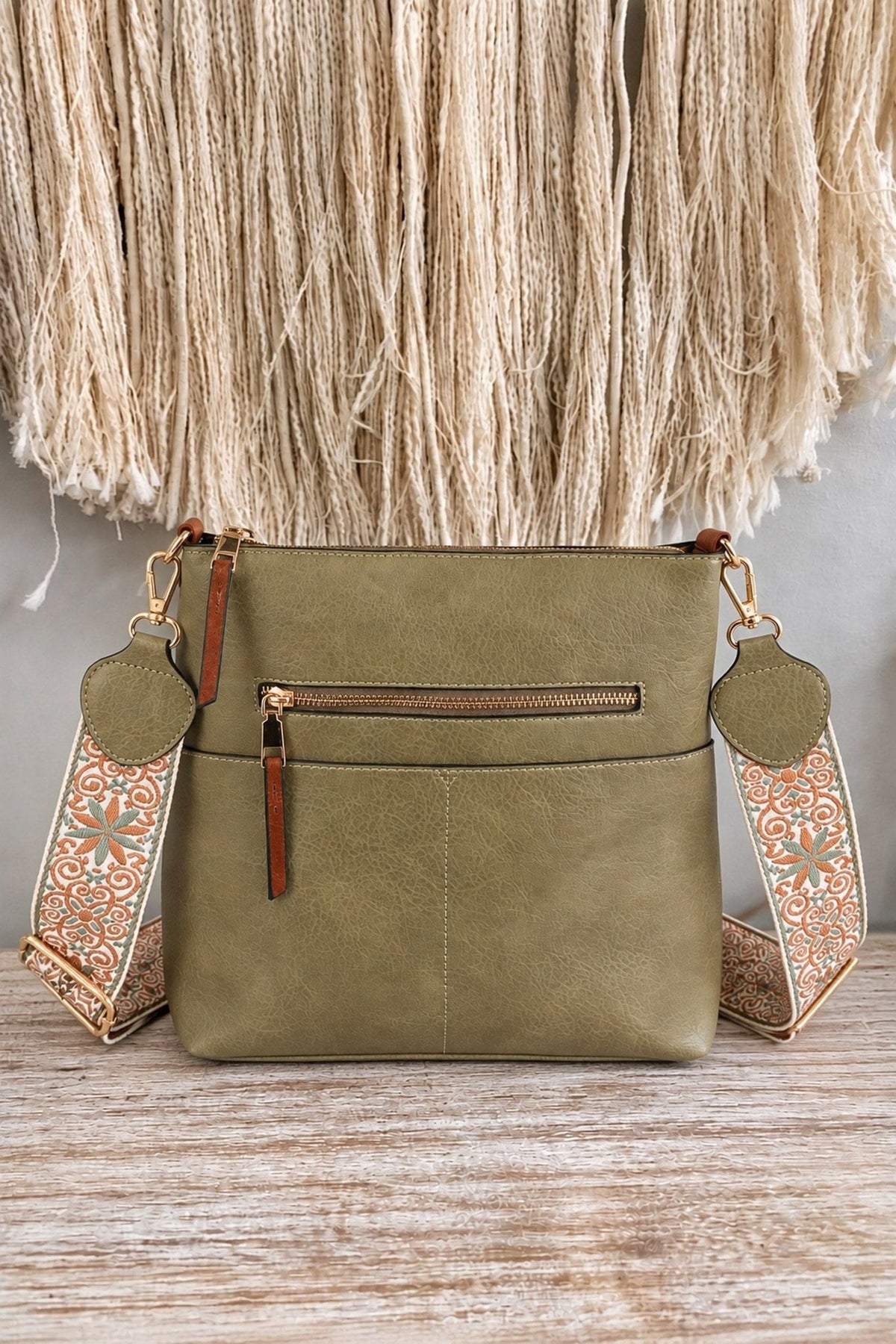 LQF038G Elena Guitar Strap Crossbody Bag - MiMi Wholesale