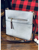 LQF038Z Elina Zipper Front Crossbody Bag - MiMi Wholesale