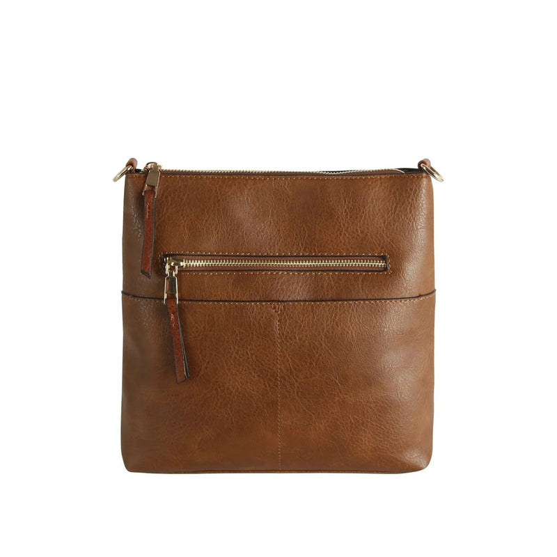 LQF038Z Elina Zipper Front Crossbody Bag - MiMi Wholesale