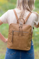 LSD186 - Z Lauren Front Zipper Convertible Backpack - MiMi Wholesale