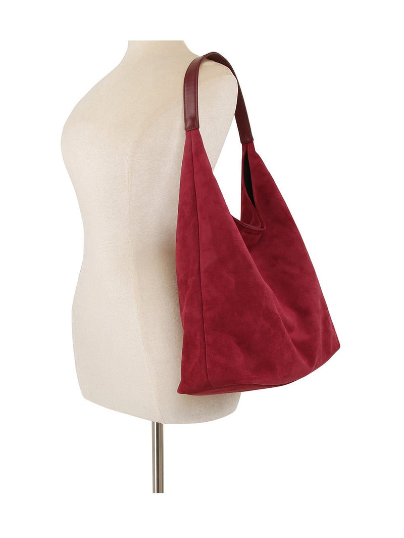 LWB026 Faux Suede 2 in 1 Hobo Bag - MiMi Wholesale