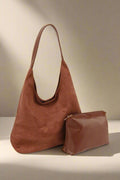 LWB026 Faux Suede 2 in 1 Hobo Bag - MiMi Wholesale