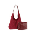 LWB026 Faux Suede 2 in 1 Hobo Bag - MiMi Wholesale