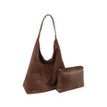 LWB026 Faux Suede 2 in 1 Hobo Bag - MiMi Wholesale