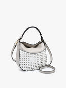 M2472 Evans Rattan/Vegan Leather Crossbody - MiMi Wholesale