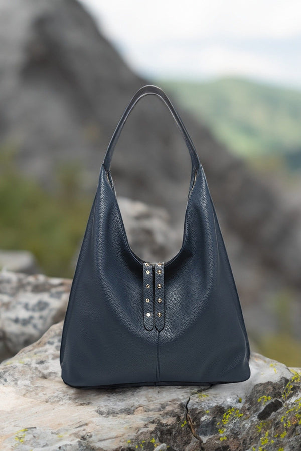 M2621 Tori Slouchy Hobo Bag With Stud Details - MiMi Wholesale