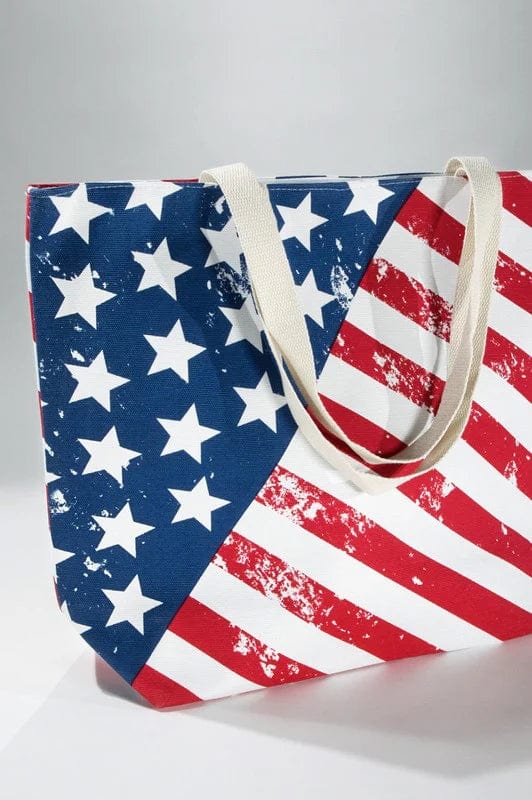 MB0099 American Flag Beach Bag - MiMi Wholesale