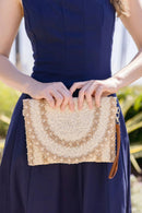 MB0211 Ariana Straw Crossbody/Clutch - MiMi Wholesale