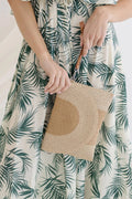 MB0213 Nora Two Tone Straw Crossbody/Clutch - MiMi Wholesale
