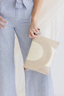 MB0213 Nora Two Tone Straw Crossbody/Clutch - MiMi Wholesale