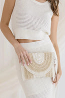 MB0214 Jen Stripe Design Straw Crossbody/Clutch - MiMi Wholesale