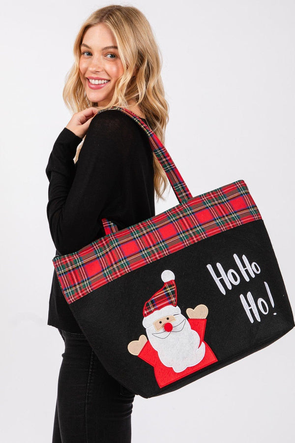 MB0263 Ho Ho Ho Santa Christmas Tote Bag - MiMi Wholesale