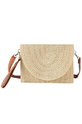 MB0290 Woven Pattern Straw Clutch/Crossbody Bag - MiMi Wholesale