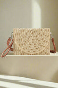 MB0294 Gold Threads Mixed Color Straw Clutch/Crossbody Bag - MiMi Wholesale