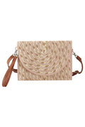 MB0294 Gold Threads Mixed Color Straw Clutch/Crossbody Bag - MiMi Wholesale