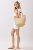 MB0339 Shannon Handmade Straw Tote Bag - MiMi Wholesale