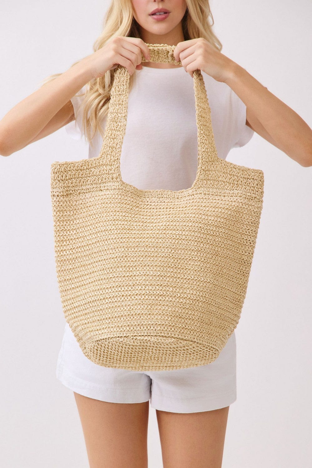 MB0339 Shannon Handmade Straw Tote Bag - MiMi Wholesale