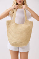 MB0339 Shannon Handmade Straw Tote Bag - MiMi Wholesale