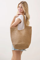MB0339 Shannon Handmade Straw Tote Bag - MiMi Wholesale