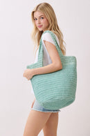 MB0339 Shannon Handmade Straw Tote Bag - MiMi Wholesale