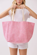 MB0340 2 in 1 Love Patch Canvas Bucket Tote Bag - MiMi Wholesale